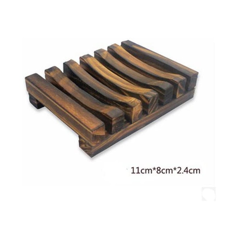 2pc-Hawaii Style Bathroom Accessories Handmade Natural Wood Soap Dish Wooden