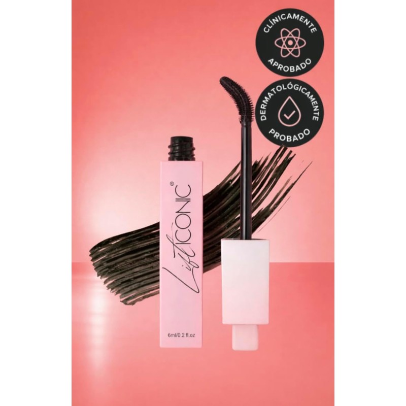 Lift Iconic Máscara Waterproof- Serum Infused- Con Cepillo Ajustable, Efecto