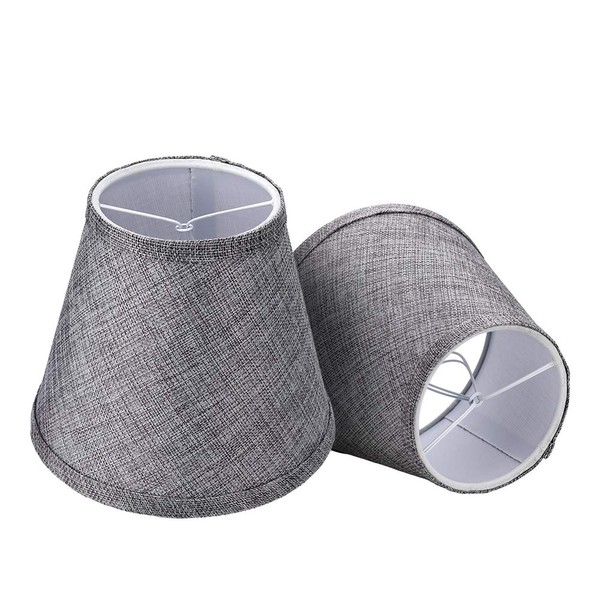 ALUCSET Double Mesh Small Lamp Shade Clip On Bulb Set