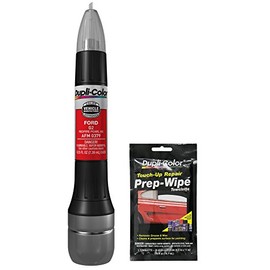 Dupli-Color AFM0379 Metallic Red fire Pearl Exact-Match Scratch Fix All-in-1 Touch-Up Paint for Ford Vehicles (G2) Bundle with Prep Wipe Towelette (2 Items)