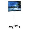 Mount-It! Mobile TV Stand with Locking Wheels | Adjustable Height