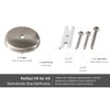 CalcMetal Single Hole Bathtub Drain Overflow Plate with One Matching