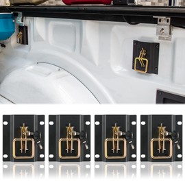 Z8 Tie Down Anchors Boxlink Cleats with Anti-Theft Lock for Ford 2015-2023 F150 F250 F350 & Raptor E-Track Tie Down Bracket Plates Accessories 4PCS