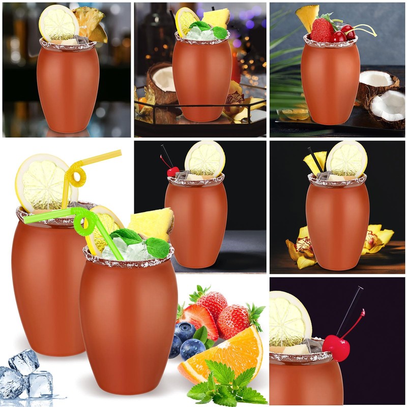 Gejoy 6 Sets Cantaritos De Barro Mexicanos 16 oz Cantaritos