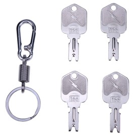 ZTUOAUMA 4X Ignition Keys 166 for Clark Yale Hyster Komatsu Gradall Gehl Crown 186304 51335040 A214062 1430 Hyster Forklift
