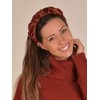 styleBREAKER Women's Hairband with Shimmering Braided Surface in Ruffled Look,