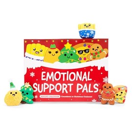 Emotional Support Plush Advent Calendar by Relatable for Kids or Teens, Contains 25 Mini Collectible Plushies Including Fries, Gingerbread, and Nugget Plush Toys, Stocking Stuffers for Kids