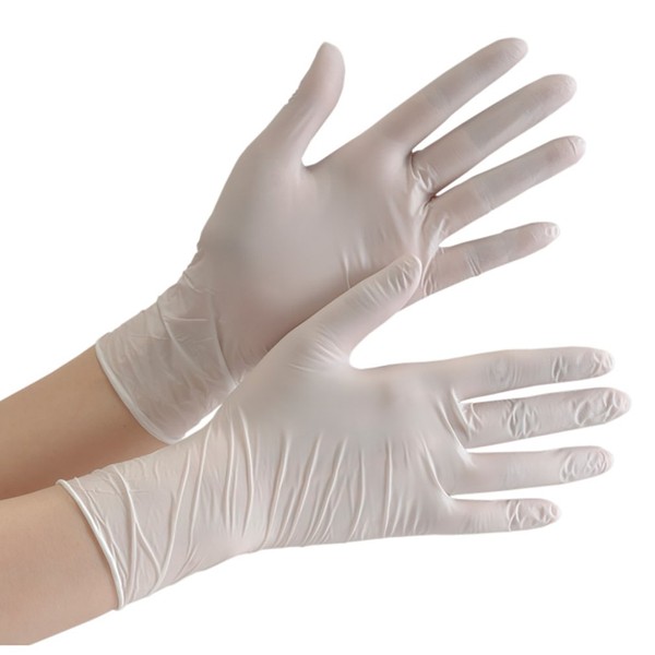 midori安全 nitorirudyisupo Gloves berute 715 Powder Free, White, 300 Count (Ultra Thin)