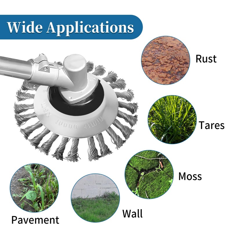 8 Inch Indestructible Trimmer Head and Unbreakable Wired Trimmer Blade,Steel