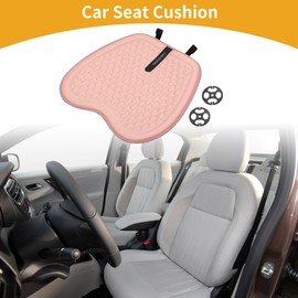 Partuto 1 Pc 49x48.5cm Universal Car Seat Cushion - for Car Travel Driving Seat Protection Pad Cover Anti-Slip - Breathable Fabric Pink