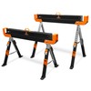 WEN Steel Saw Horse Set, 1300-Pound Capacity, Height Adjustable, Two