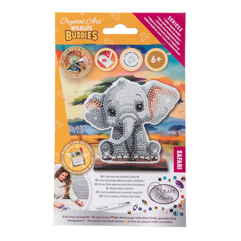 CRYSTAL ART Elephant Wildlife Buddies Kit Craft Buddy