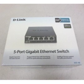 D-Link 5 Port Gigabit Unmanaged Metal Desktop Ethernet Switch DGS-105