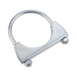 ESNET Universal Muffler, Fixed, Repair, U-Shaped Clamp, Metal Fittings, Plated, Steel, Exhaust, Muffler Band, Exhaust, Motorcycle, Car, 2.4 inches (60 mm)