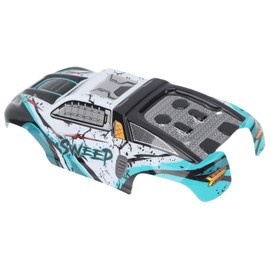 Wakects RC Body Shell, Body Frame Accessories, High Impact Resistance, Printed Pattern for 1/16 Car (Cyan)