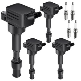 4pcs Ignition Coil & Spark Plug Fit for 2015 2016 2017 2018 2.0L L4 Kia Forte Hyundai Elantra 15 16 17 18 2.0 Coil Pack Replaces# GN10877 UF816