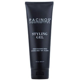 Pacinos Styling Gel - Medium Shine All Day Hold, Conditions and Moisturizes Hair while Adding Volume and Texture, No Dry Flakes or Residue, All Hair Types, 8 fl. oz.