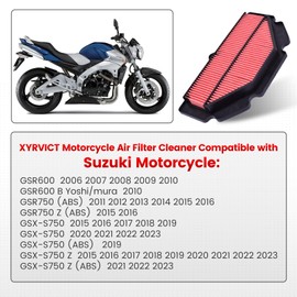 Air filter for Suzuki GSX-S750 2015 2016 2017 2018 2019 2020 2021 2022 2023, 13780-44G00 13780-44G01 Air Cleaner Element, for GSR750 2011-2016, for GSR600 2006-2010