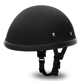 Daytona Helmets E Z Rider Headgear for Men - Novelty Half Helmet with Breathable Liner - Retro Skull Cap Helmet for Commuting & Skating