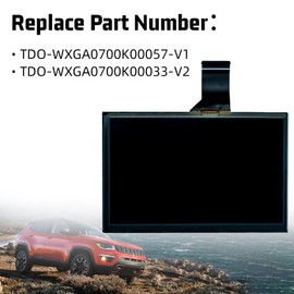 LOMEEN 7" Uconnect Touch Screen Digitizer LCD Monitor Display Radio Navigation Compatible with 2017-2020 Jeep Compass Replace # TDO-WXGA0700K00057-V1 TDO-WXGA0700K00033-V2