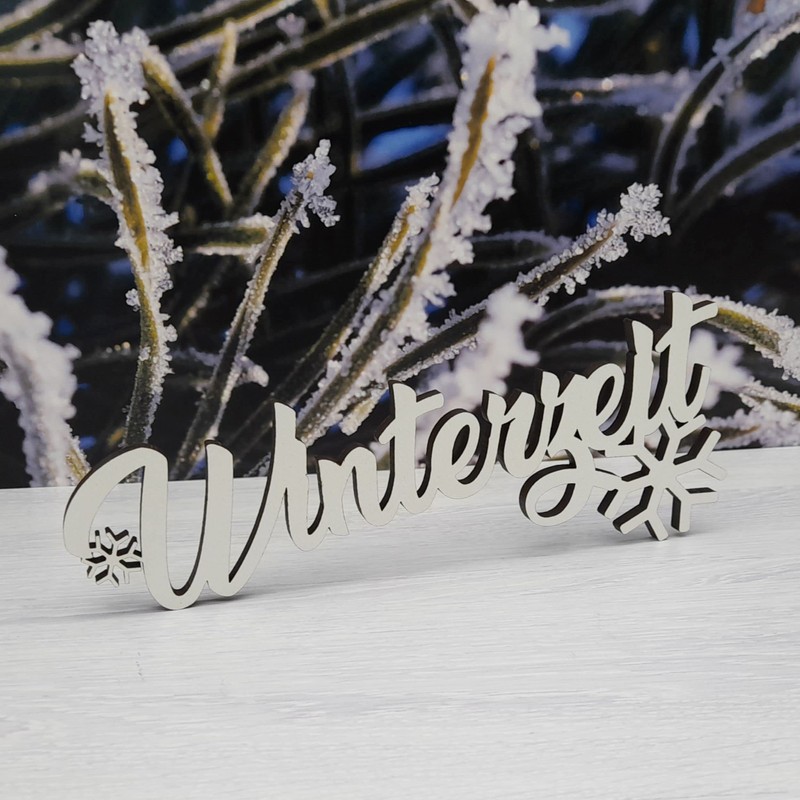 Melis Winter Time Decorative Lettering - Wooden Christmas Decoration in