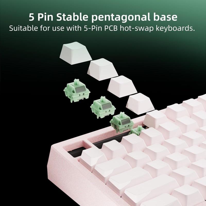 MELETRIX WS Jade Mechanical Keyboard Switches 5 Pins PCB Mount