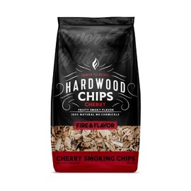 Fire & Flavor Premium 100% All Natural Hardwood Smoking Chips, Works With All Grills, Cherry