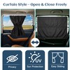 Car Window Shades, Retractable Privacy Curtain with 4 Suction Cups,