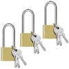 Nutabevr Pack of 3 32 mm Long Bar Padlock, Weatherproof