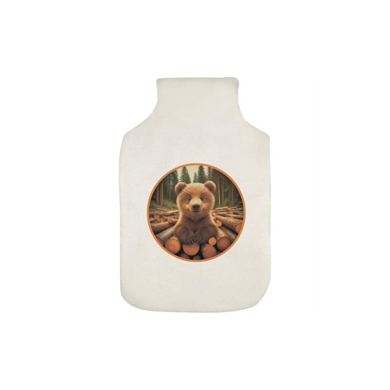 'Smiling Bear Cub' Hot Water Bottle Cover (HW00039628)