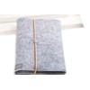 Calendar, A5 notebook, grey, felt leather book cover, retro vintage