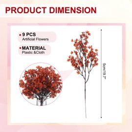 PATIKIL Artificial Flowers, 9pcs European Fake Flowers DIY Bouquet Fake Floral for Home Garden Kitchen Decor Wedding Party Decoration Light Yellow