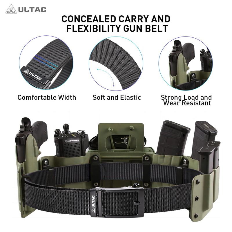 Concealed Carry Belt for Men,Ratchet Tactical Gun Belt-Nylon EDC CCW
