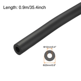 Rebower 10mm ID Pipe Insulation Tubing 5mm Thick Heat Preservation Foam Tube, [for Plumbing Freeze Protection Exercise Handle] - 20mm OD/3ft/Black