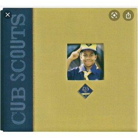 Cub Scout Scrapbook Album with Window & Metal Emblem 12x12 inch-Photo Memory Book
