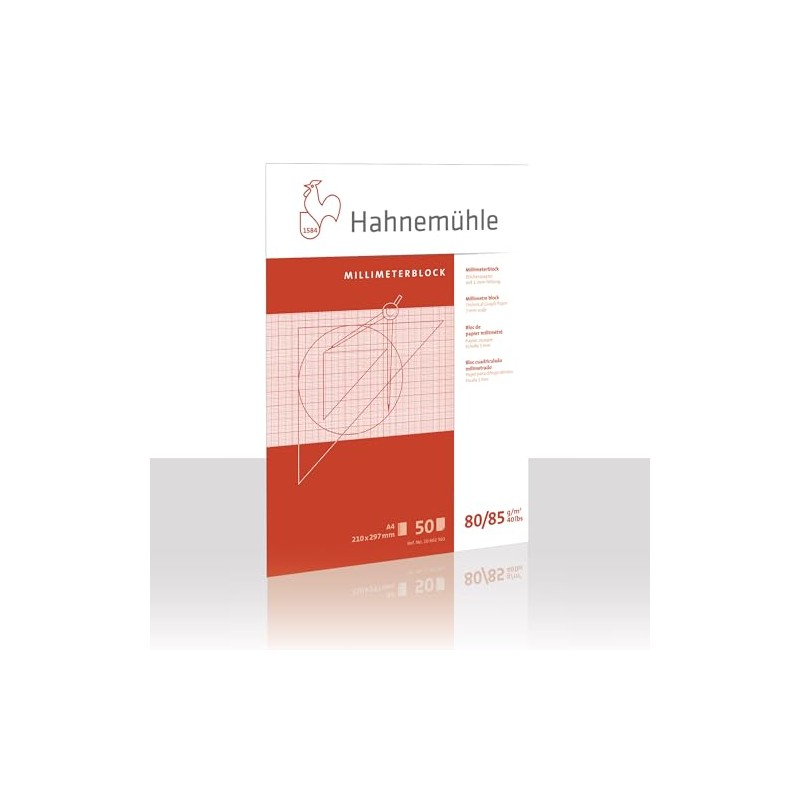 Hahnemühle 10662561 Millimeter – Pad of 50 Sheets, A4, 80
