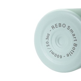 REBO Smart Water Bottle - Tracks Water Intake & Helps You Stay Hydrated - We Collect Plastic Bottles From Oceans - Stainless Steel Double Wall Vacuum Insulated Bottle 600 ml (Atoll Turquoise)