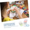 jojofuny 12 Rolls Luminous Embroidery Threads DIY Glowing Sewing Threads