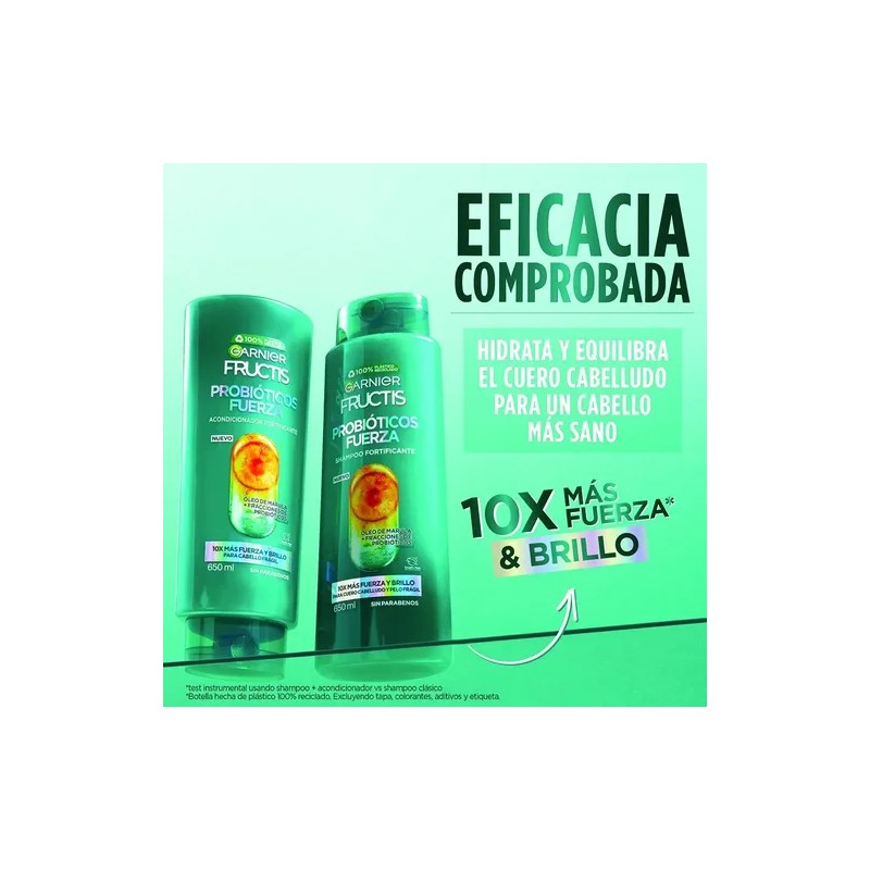 Kit Shampoo Garnier Fructis Probioticos Rutina 2 Pasos