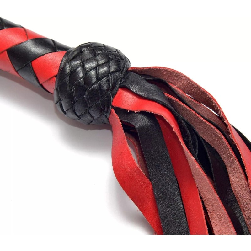ArdourCrafts Real Leather Horse Riding Whips Red & Black Cow