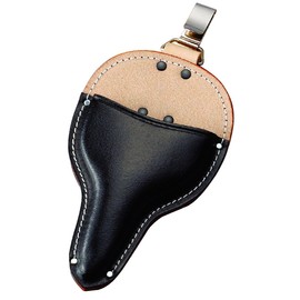 Kozuchi SO-11F Black Floor Leather Okubo Shears Case, Hook Type, Embossed