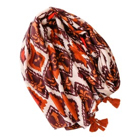 FAIRYGATE 66026 Women's Scarves & Scarves for Women Scarf XXL Pattern with Fringes Scarves Stole Scarf Girls Women 90 x 180 cm, D66026