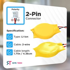 Rome Tech CMOS BIOS Battery for DELL G7 7790/15-5567 / Latitude 7480 / Studio 1569 / XPS 15 9530 - Laptop Backup 3V RTC CR2032 Battery with 2 Wire Cable (3-Pack)