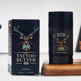 Tattoo Balm - 40g Tattoo Aftercare Butter Balm for New & Old Tattoo, Color Enhancement & Moisturizing - Easy to Apply & Absorb