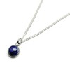 Lapis Lazuli Pendant Necklace - Small Round Spiritual Charm on