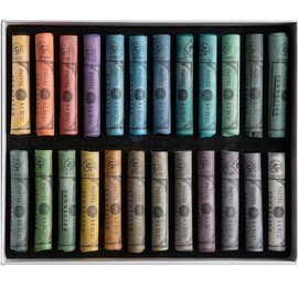 Sennelier Set of 24 Soft Landscape Pastels in Ecu Pastel Colours, Extra Fine Artistic Quality (France)