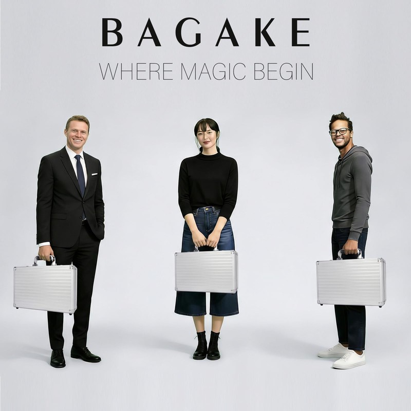 BAGAKE Locking Briefcase, Metal Brief case with Dual Combination, Aluminum
