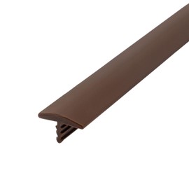 Outwater Plastic T-molding 5/8 Inch Milk Chocolate Brown Flexible Polyethylene Center Barb Tee Moulding 25 Foot Coil