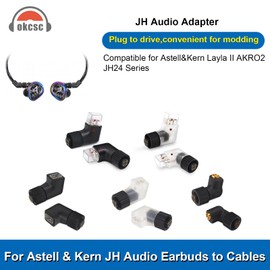 okcsc MMCX Cable Adapter to JH 4 Pin Male (Earphone Side) Work for MMCX Cable Connected to Iriver JH24/AKR03/ Layla/Angie/ue18 Layla II/Roxanne II Earphone Adapter Black