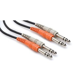 Hosa CSS-204 Dual 1/4" TRS to Dual 1/4" TRS Stereo Interconnect Cable, 4 Meters